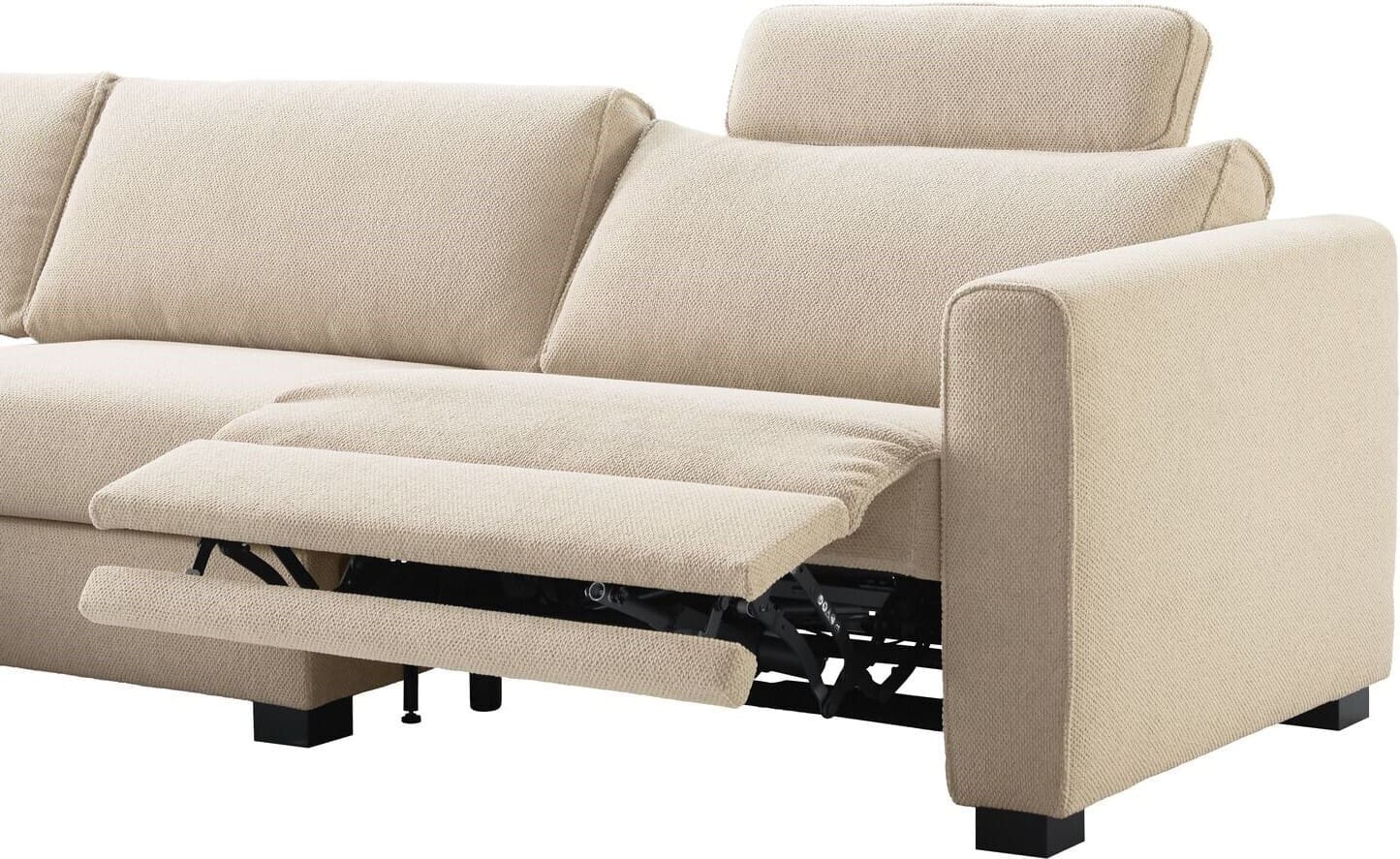 Pronto Wonen Hoekbank links Licato naturel relaxfunctie premium comfort Naturel Bank