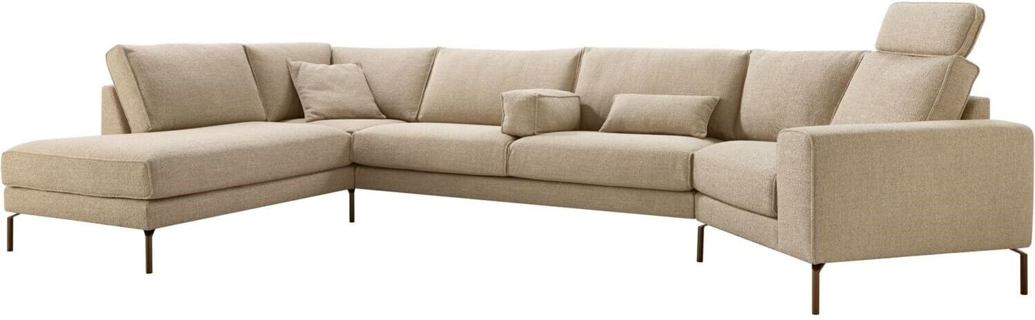 Pronto Wonen Hoekbank links Linoza taupe supreme comfort Taupe Bank