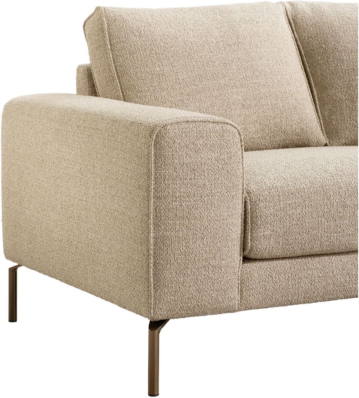 Pronto Wonen Hoekbank rechts Linoza taupe supreme comfort Taupe Bank