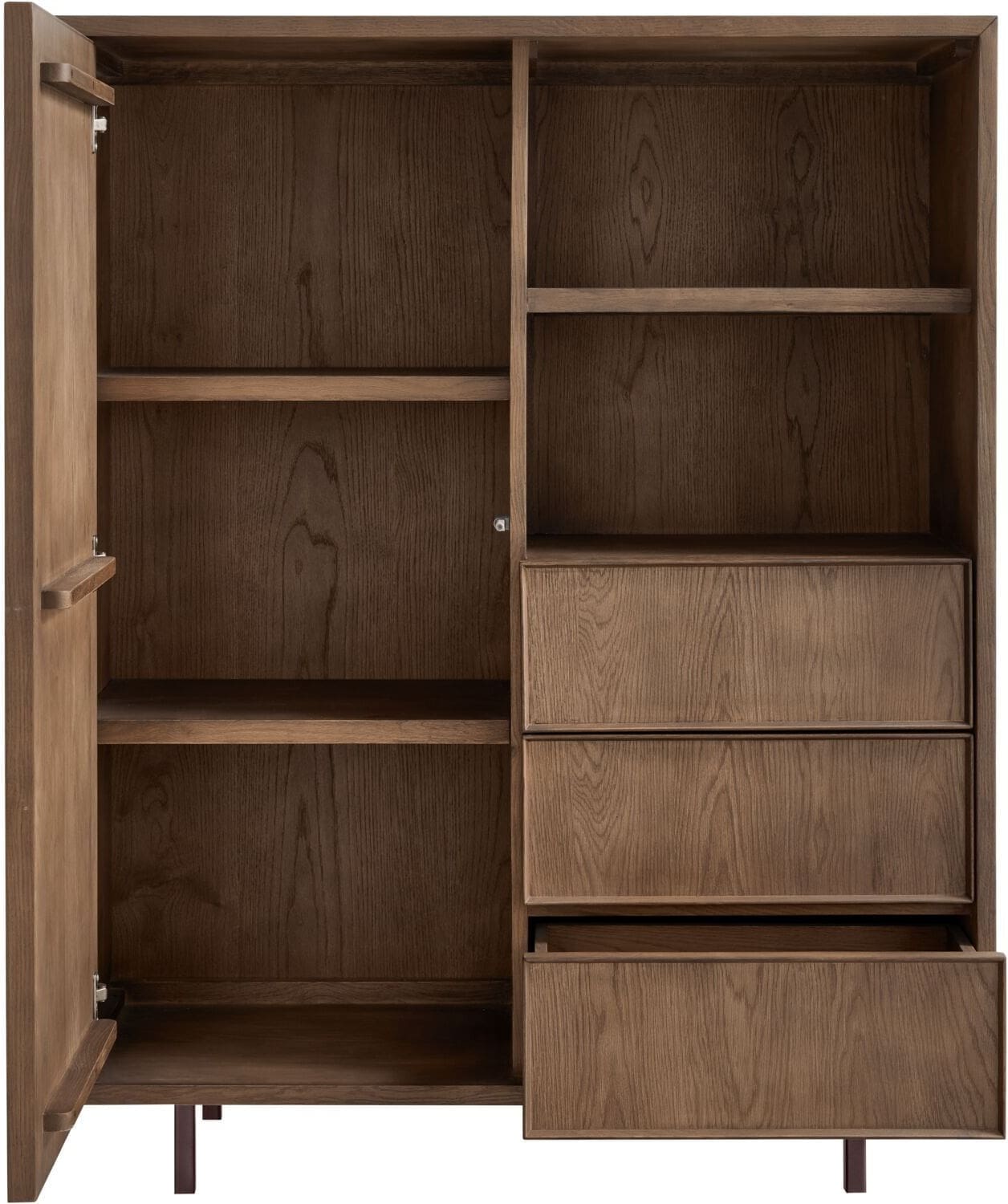 Pronto Wonen Opbergkast Calvo 143x115x045 cm bruin Bruin Opbergkast