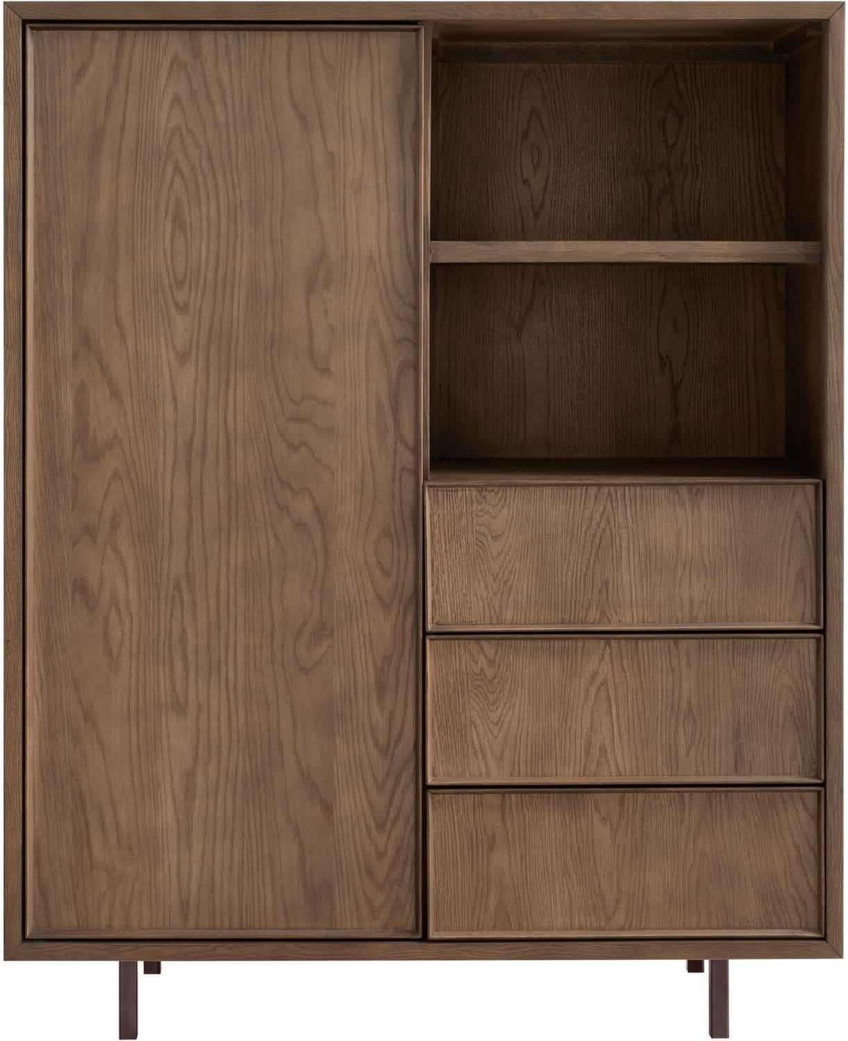 Pronto Wonen Opbergkast Calvo 143x115x045 cm bruin Bruin Opbergkast