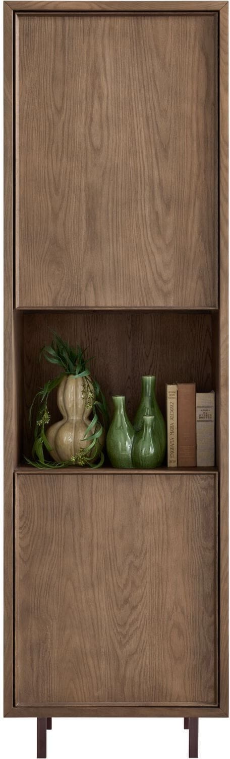 Pronto Wonen Opbergkast Calvo 202x060x040 cm bruin Bruin Opbergkast