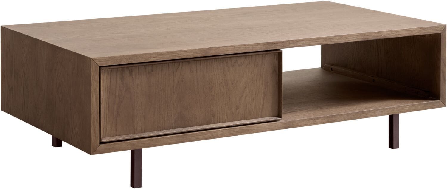 Pronto Wonen Salontafel Calvo bruin 123x64 cm rechthoekig Bruin Salontafel