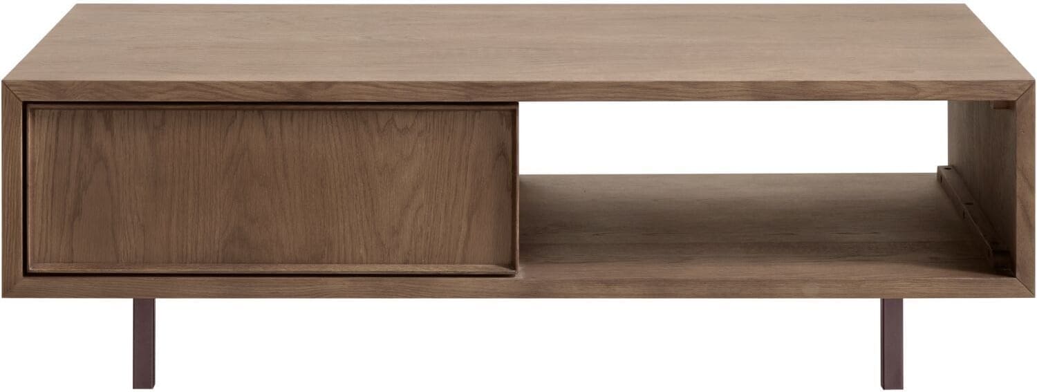Pronto Wonen Salontafel Calvo bruin 123x64 cm rechthoekig Bruin Salontafel