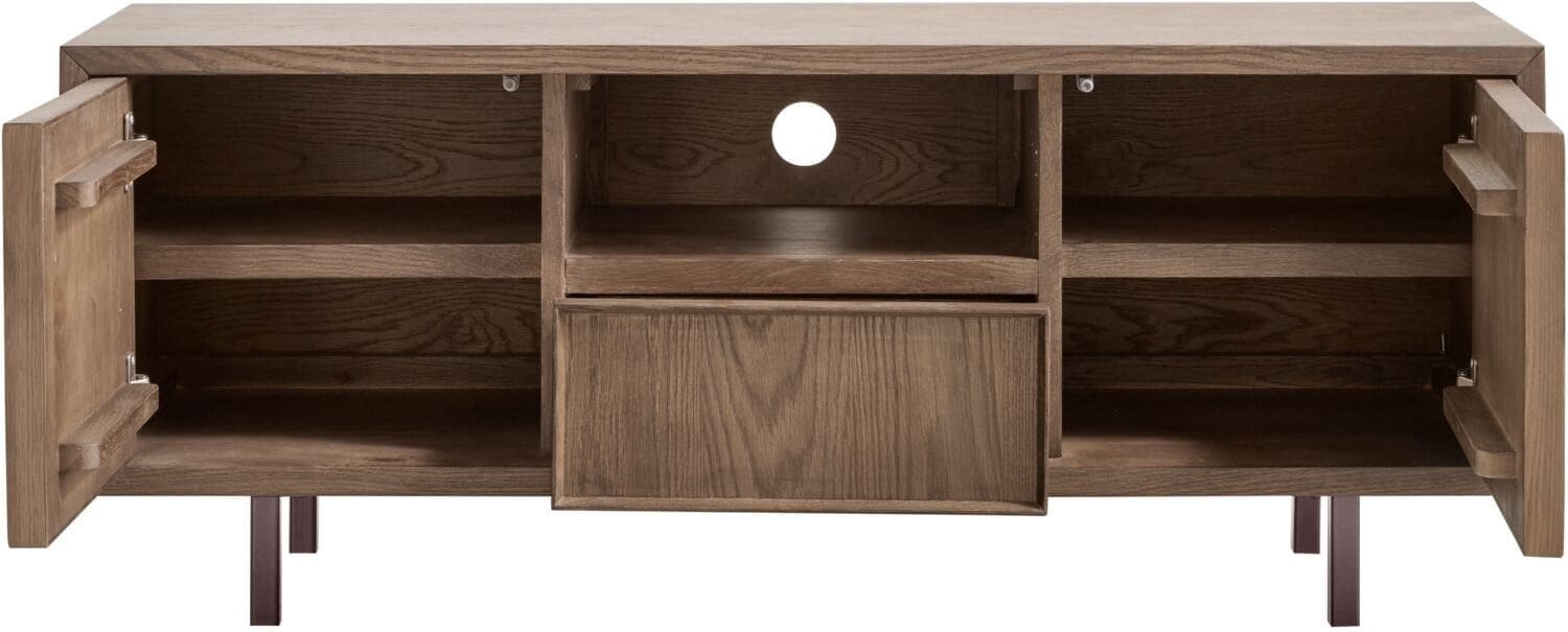 Pronto Wonen Tv-meubel Calvo 125 cm bruin Bruin Tv-meubel|Tv-dressoir