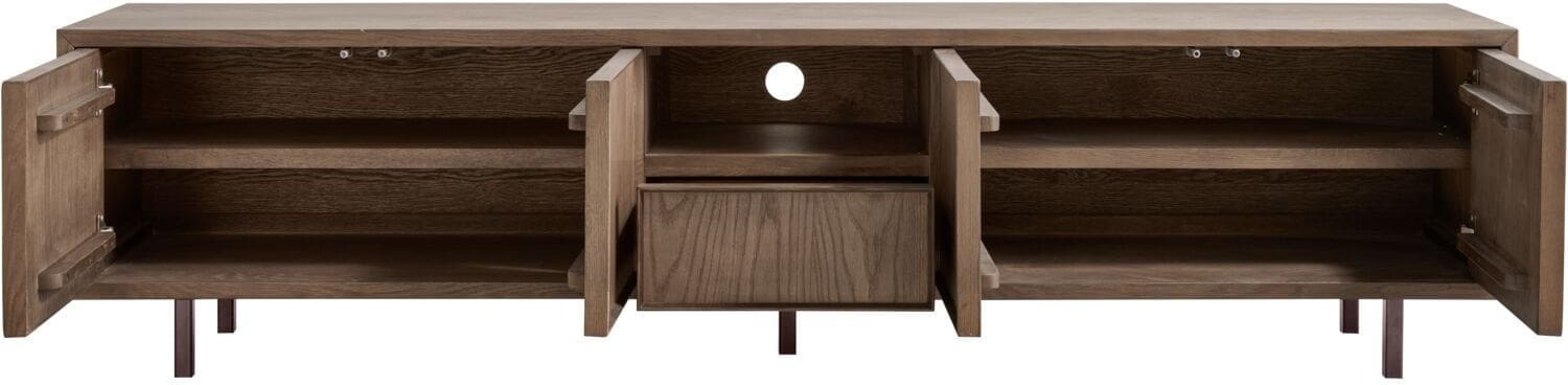 Pronto Wonen Tv-meubel Calvo 205 cm bruin Bruin Tv-meubel|Tv-dressoir