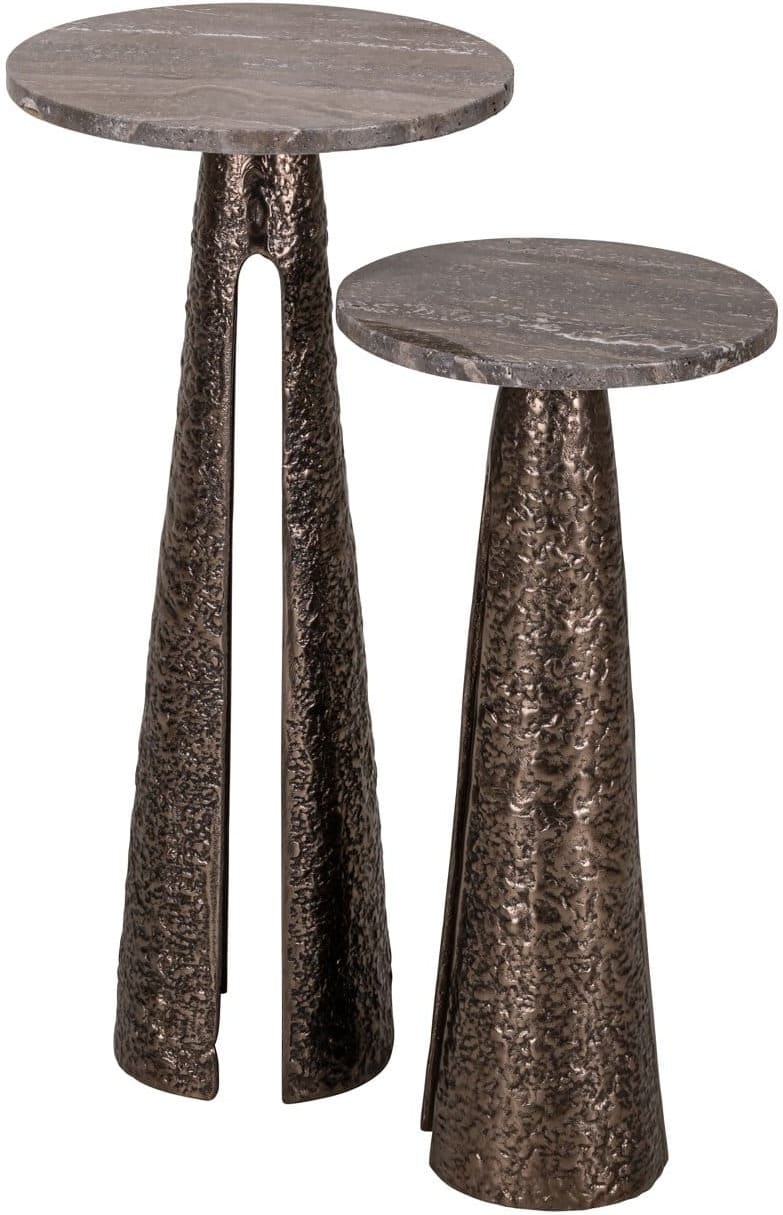 Richmond Interiors Bijzettafel Eldora bronze 25Ø Brons Bijzettafel