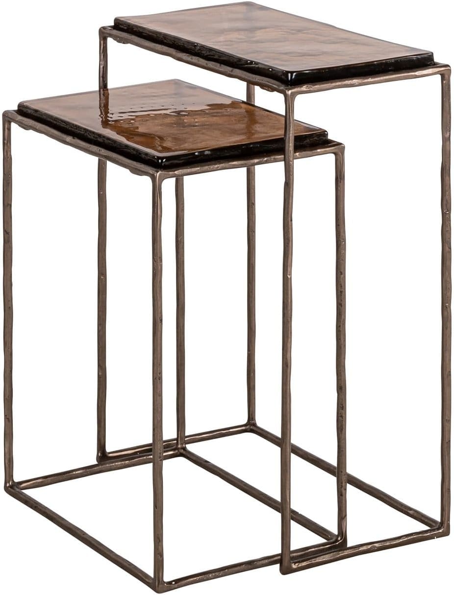 Richmond Interiors Bijzettafel Villano bronze Brons Bijzettafel