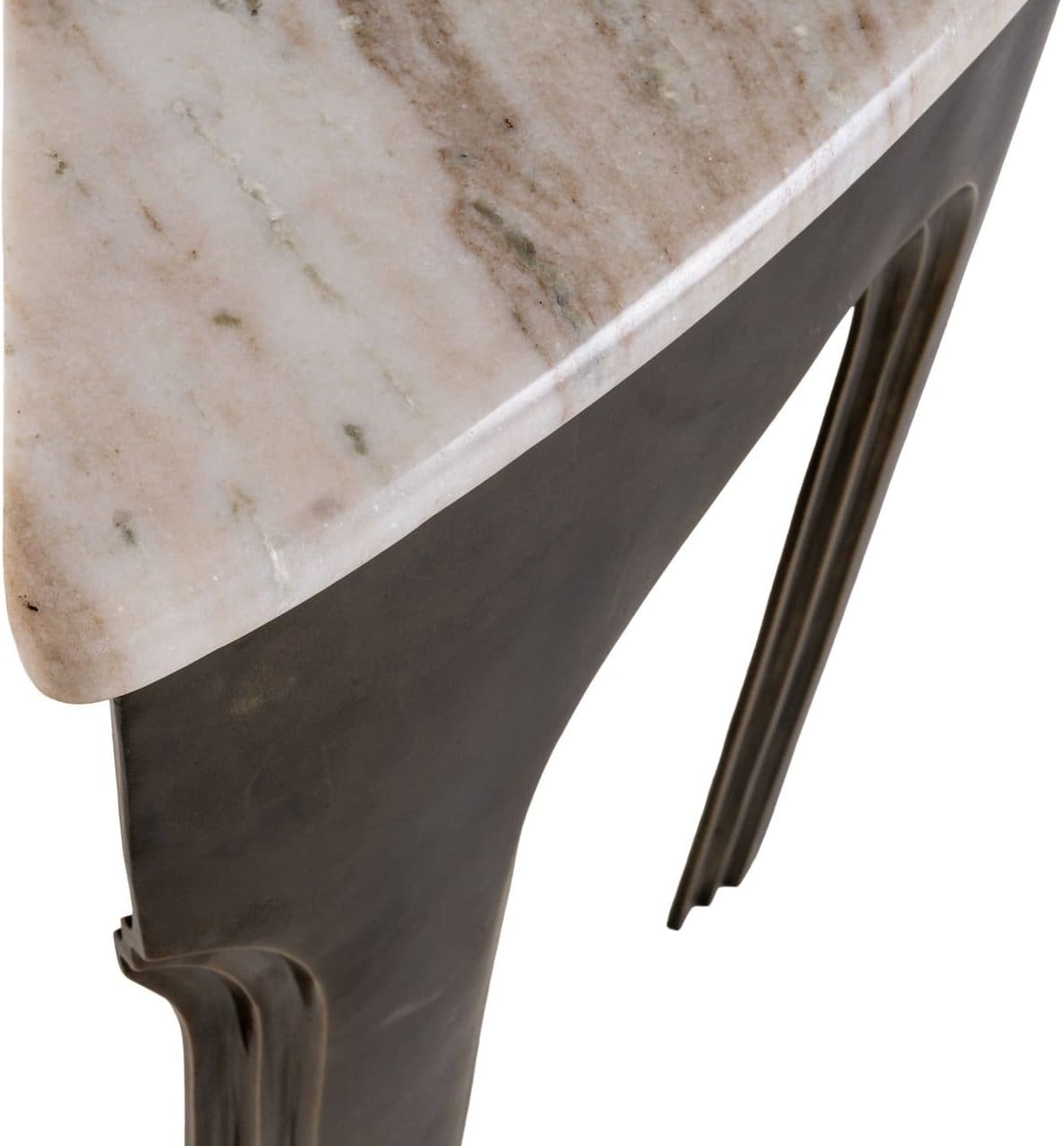 Richmond Interiors Console Sanchis brass antique Wandtafel