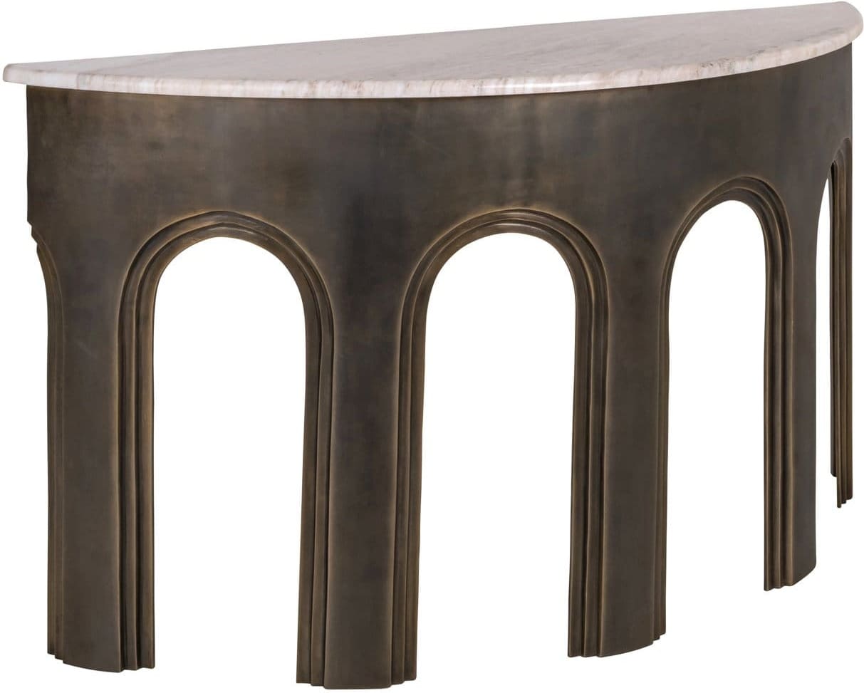 Richmond Interiors Console Sanchis brass antique  Wandtafel