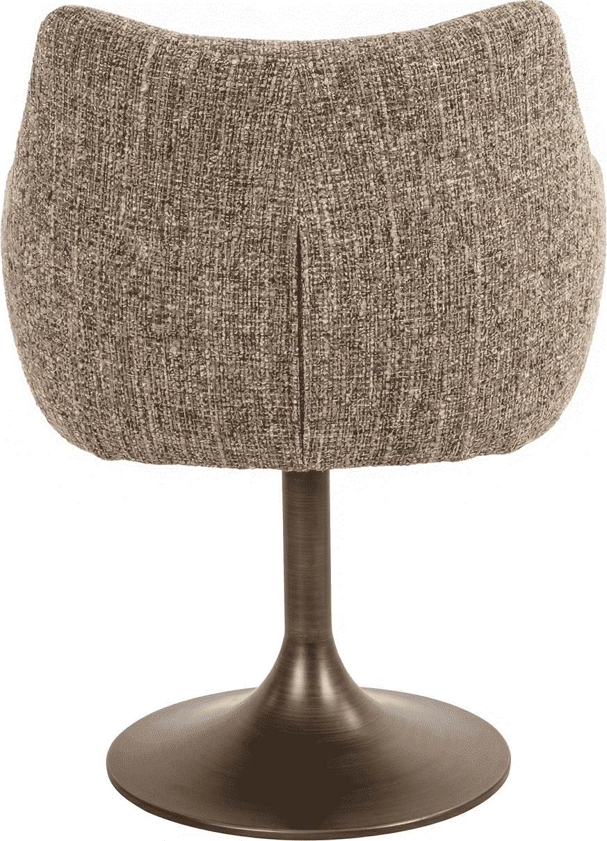 Richmond Interiors Eetkamerstoel Aldo brown tweed swivel Bruin Eetkamerstoel