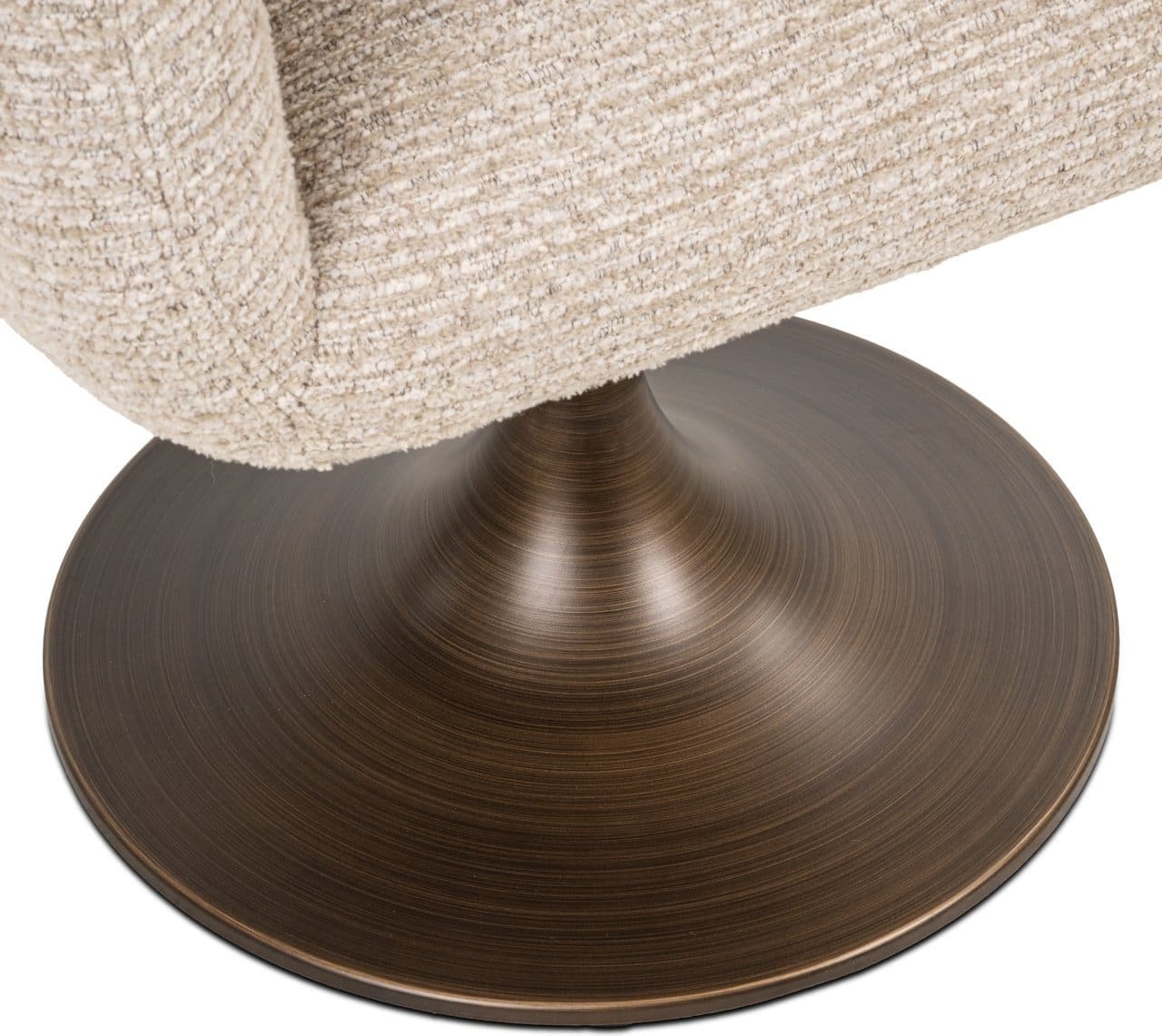 Richmond Interiors Eetkamerstoel Aldo natural linear swivel Beige Eetkamerstoel