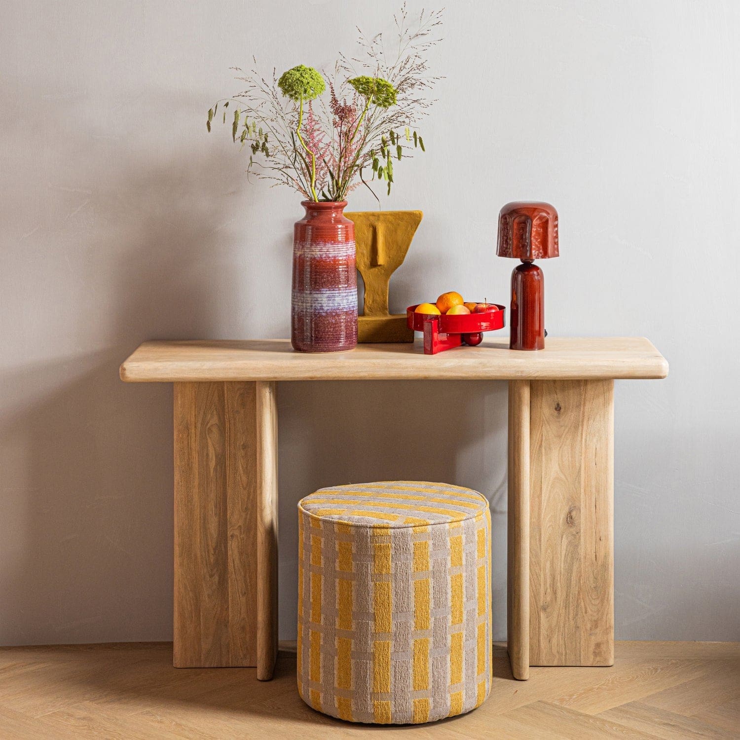 WOOOD Ato sidetable mangohout naturel Naturel Wandtafel