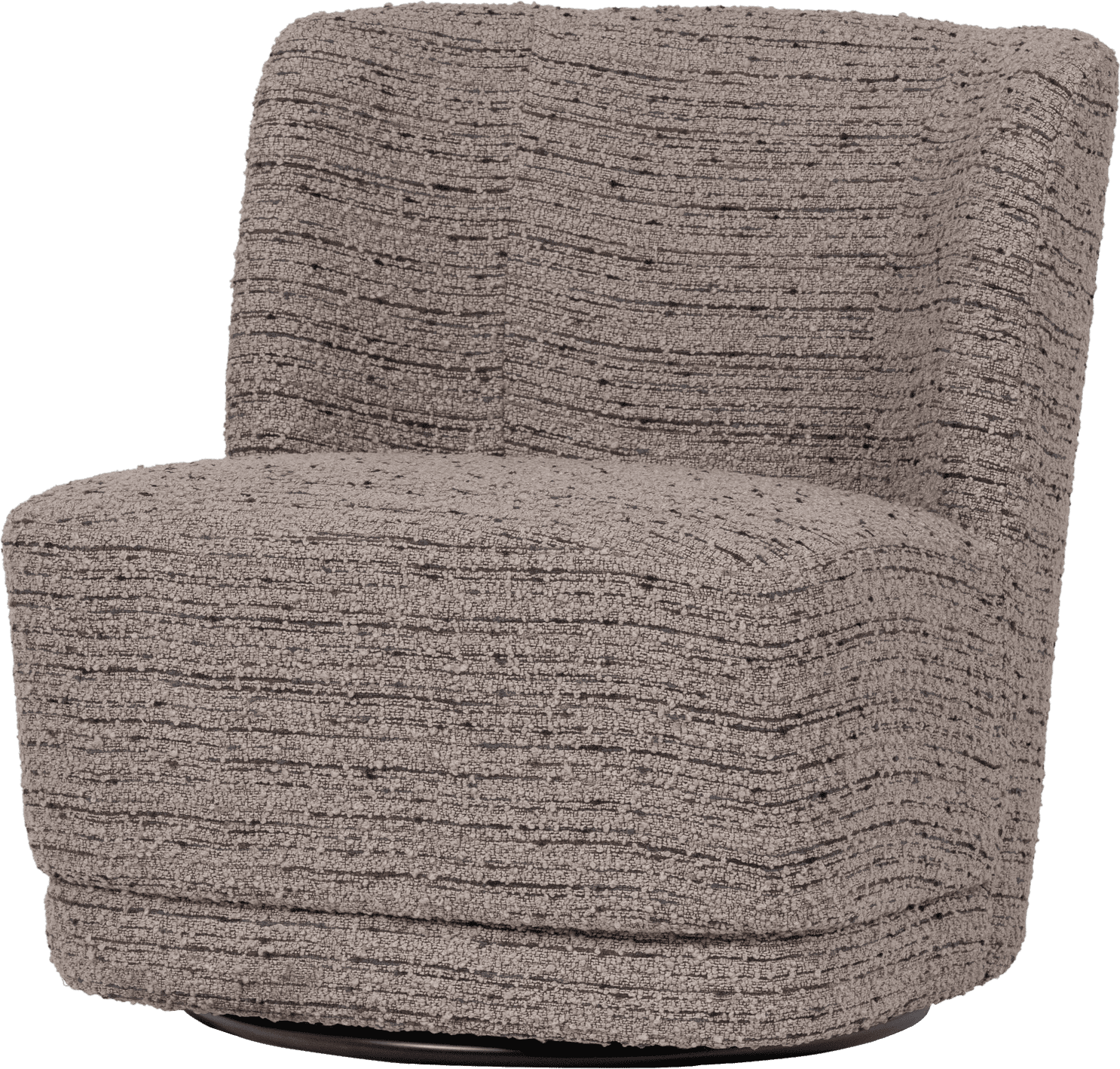 WOOOD Atty draaifauteuil grove melange beige Beige Draaifauteuil