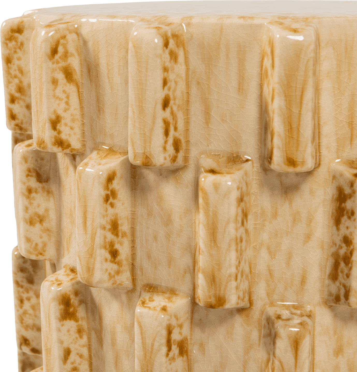 WOOOD Axu decoratieve bijzettafel o35x45cm keramiek zand Bruin|Beige Bijzettafel