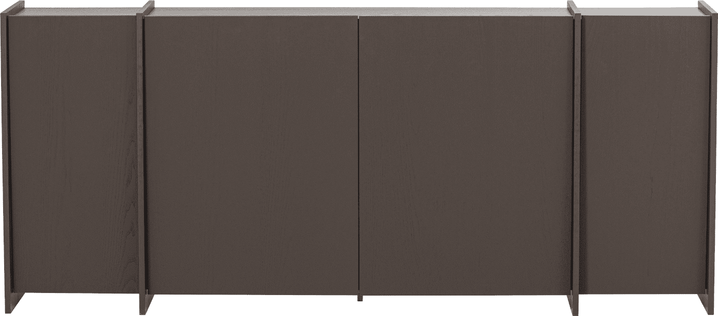 WOOOD Brock dressoir 200cm essen fineer middenbruin Middenbruin Dressoir|Kast