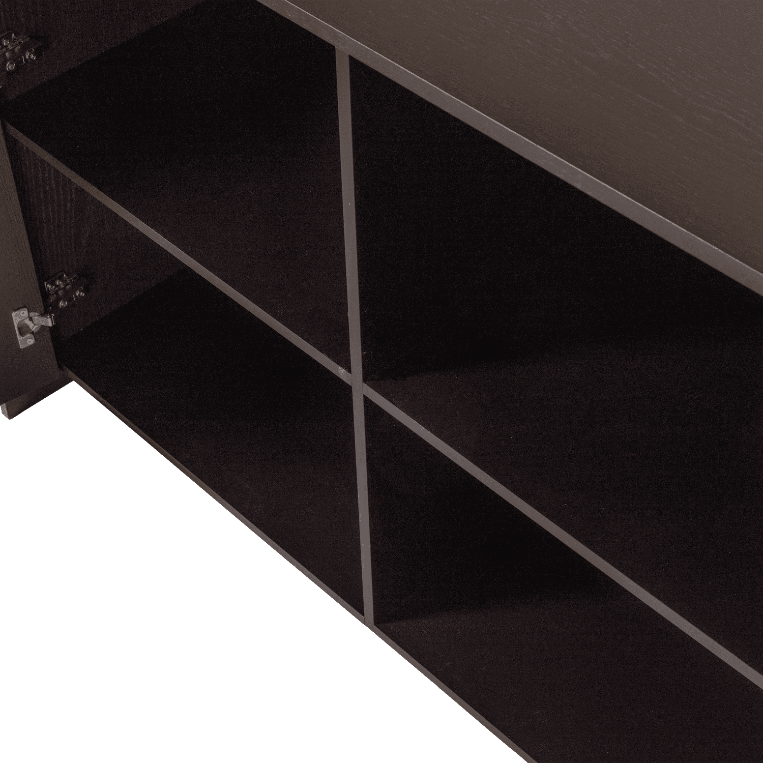 WOOOD Brock dressoir 200cm essen fineer middenbruin Middenbruin Dressoir|Kast