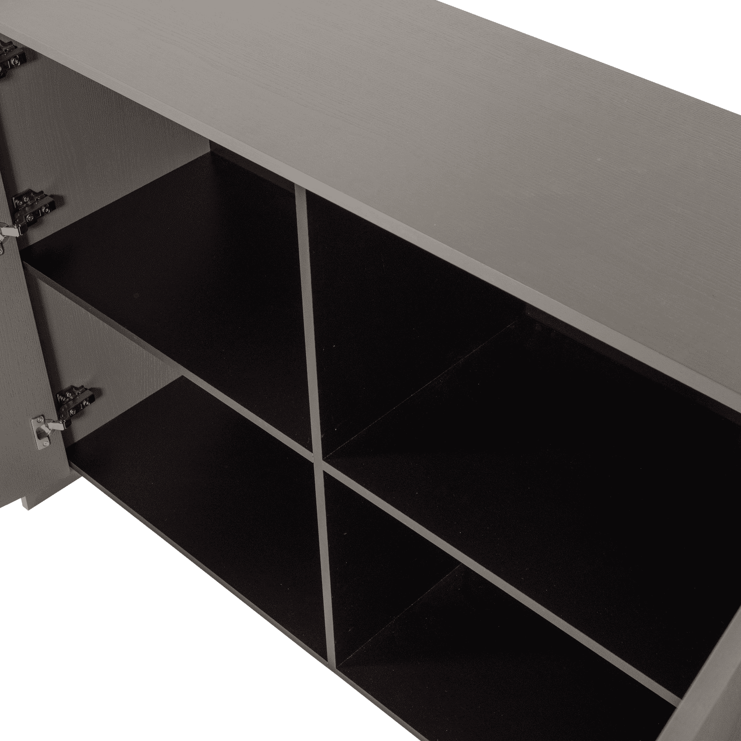 WOOOD Brock dressoir 200cm essen fineer warmgrijs Warmgrijs Dressoir|Kast