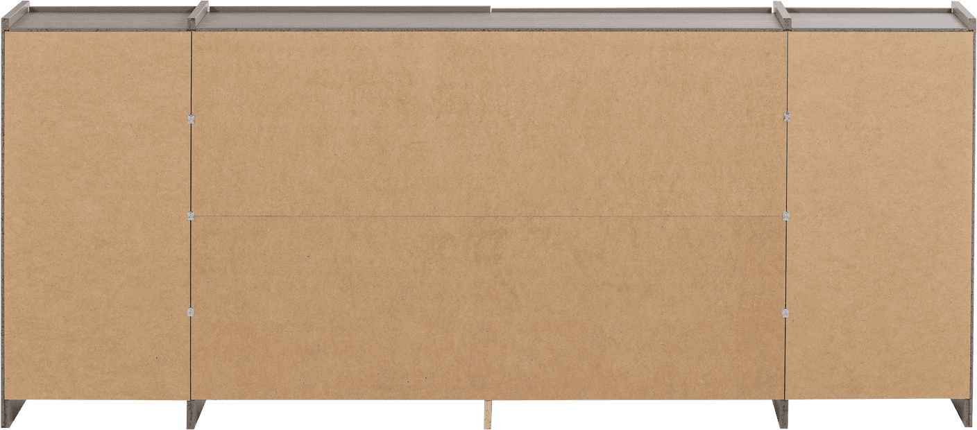 WOOOD Brock dressoir 200cm essen fineer warmgrijs Warmgrijs Dressoir|Kast