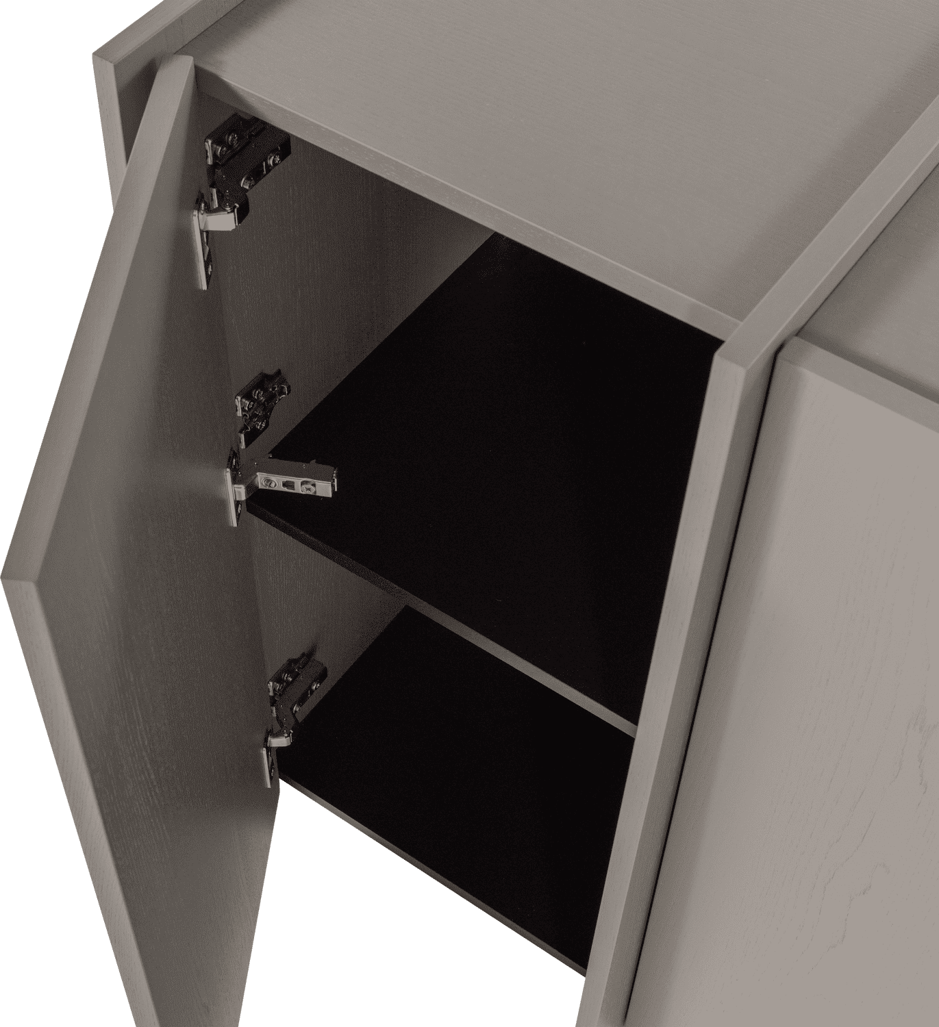 WOOOD Brock dressoir 200cm essen fineer warmgrijs Warmgrijs Dressoir|Kast