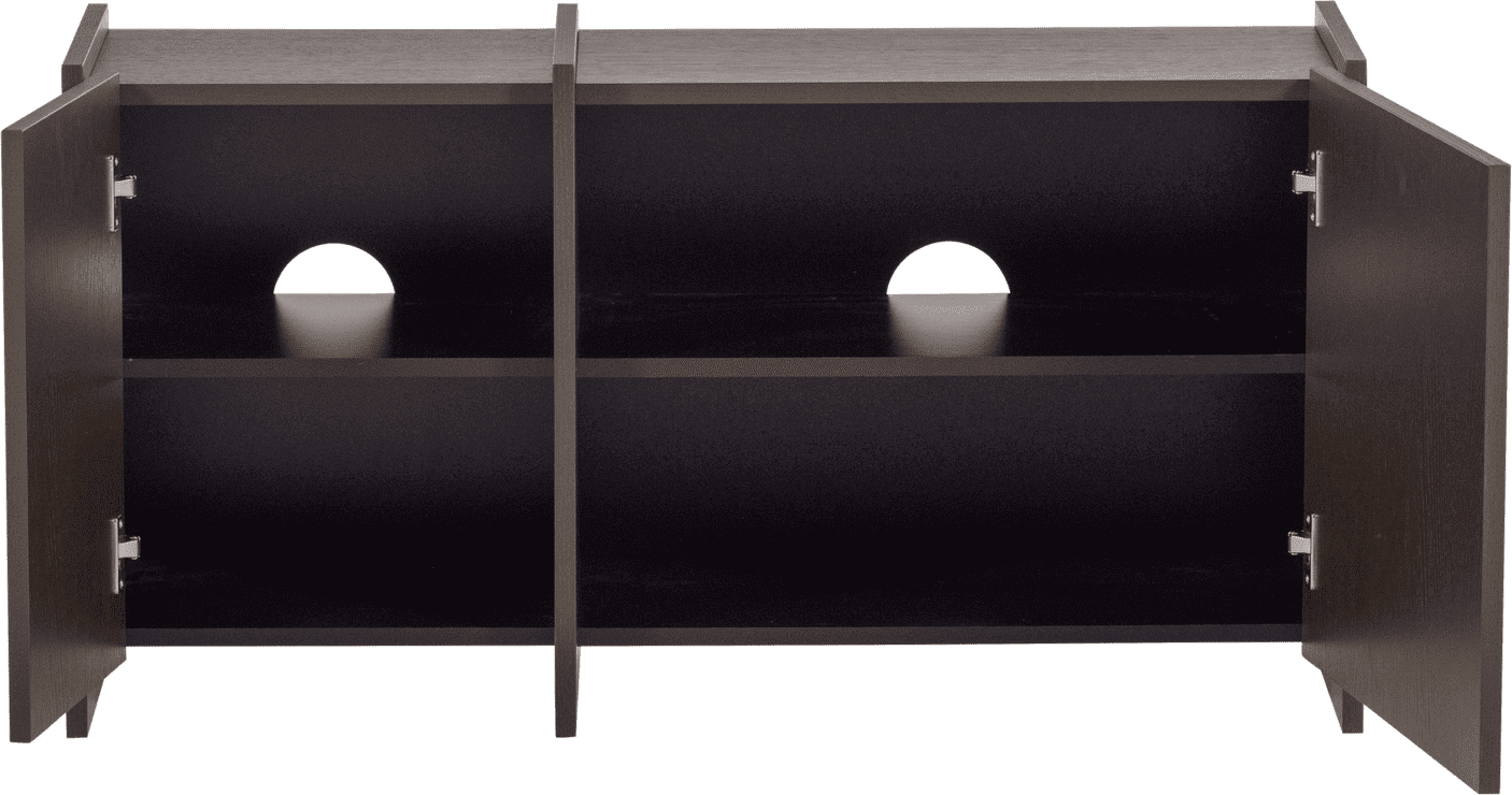 WOOOD Brock tv meubel 102cm essen fineer middenbruin Middenbruin Tv-meubel|Tv-dressoir