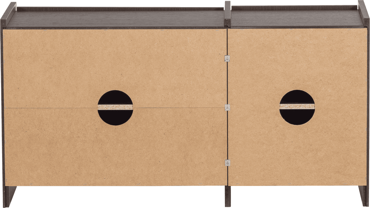 WOOOD Brock tv meubel 102cm essen fineer middenbruin Middenbruin Tv-meubel|Tv-dressoir