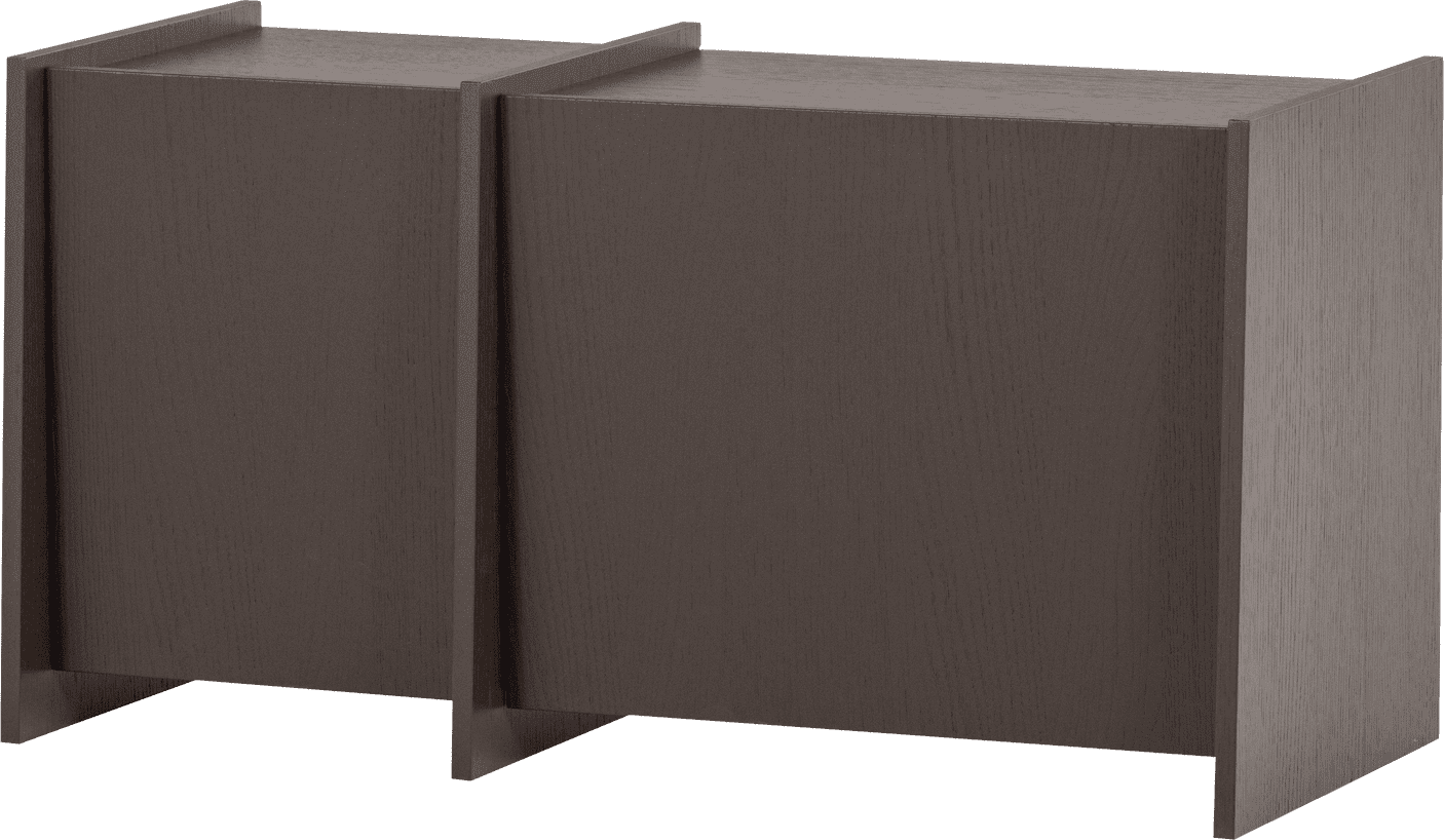 WOOOD Brock tv meubel 102cm essen fineer middenbruin Middenbruin Tv-meubel|Tv-dressoir