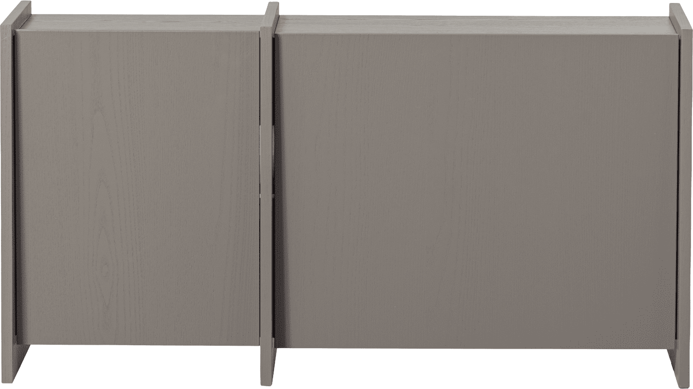 WOOOD Brock tv meubel 102cm essen fineer warmgrijs Warmgrijs Tv-meubel|Tv-dressoir