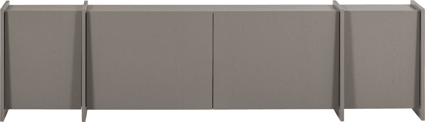 WOOOD Brock tv meubel 200cm essen fineer warmgrijs Warmgrijs Tv-meubel|Tv-dressoir
