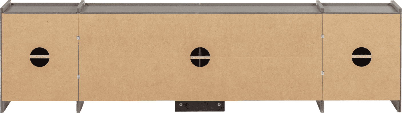 WOOOD Brock tv meubel 200cm essen fineer warmgrijs Warmgrijs Tv-meubel|Tv-dressoir