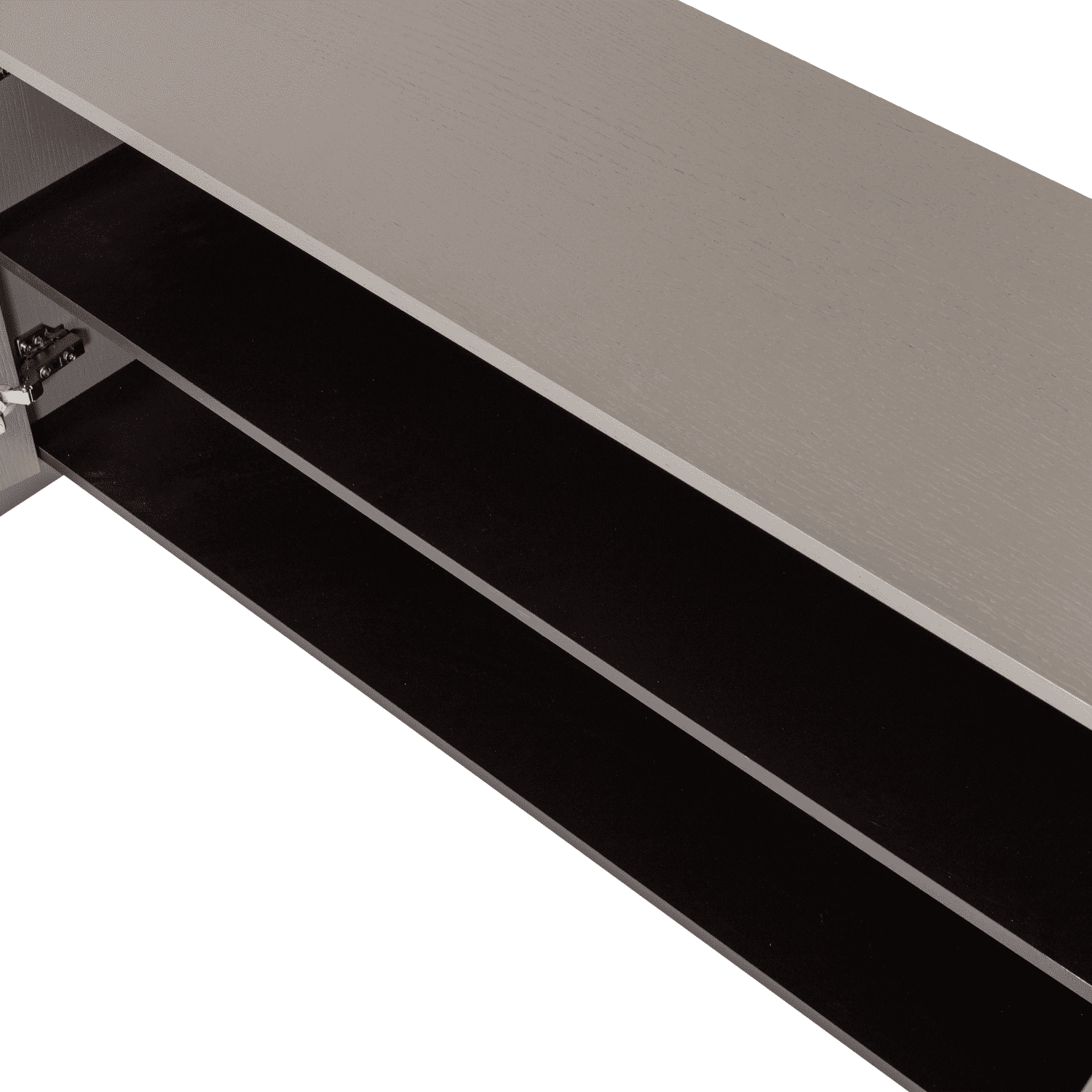 WOOOD Brock tv meubel 200cm essen fineer warmgrijs Warmgrijs Tv-meubel|Tv-dressoir