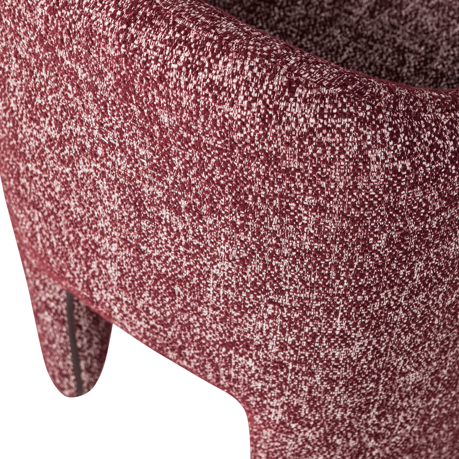 WOOOD Cordo eetkamerstoel met wielen melange bordeauxrood Bordeaux Eetkamerstoel