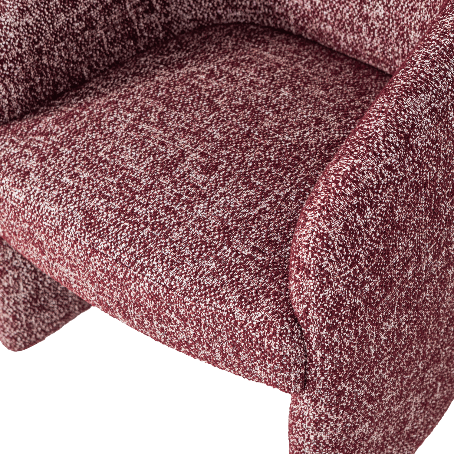 WOOOD Cordo eetkamerstoel met wielen melange bordeauxrood Bordeaux Eetkamerstoel