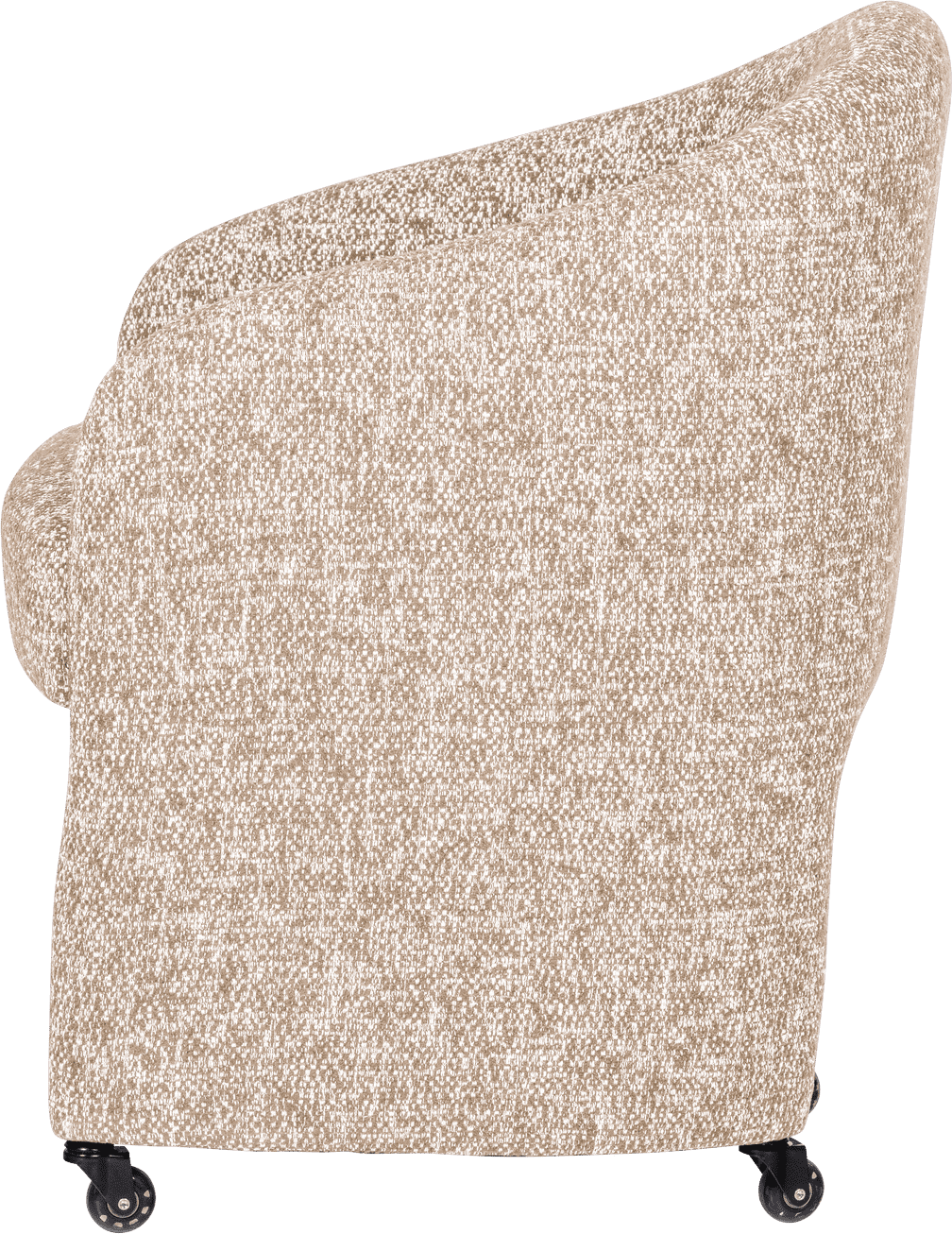 WOOOD Cordo eetkamerstoel met wielen melange naturel Naturel melange Eetkamerstoel