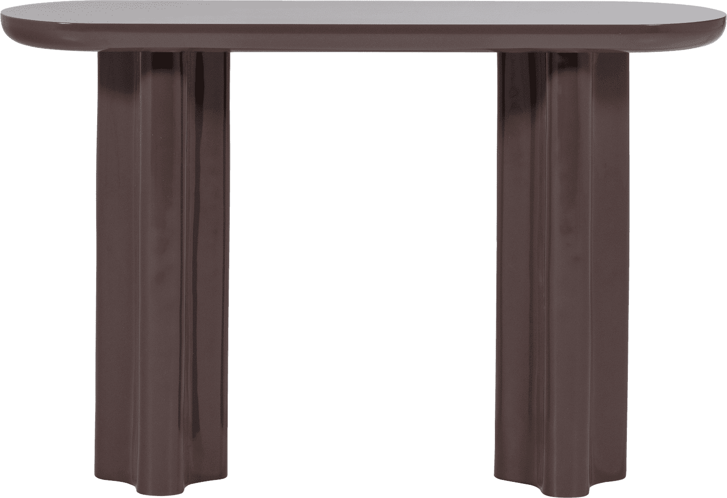 WOOOD Evara sidetable hout hoogglans donkerbruin Donkerbruin Wandtafel