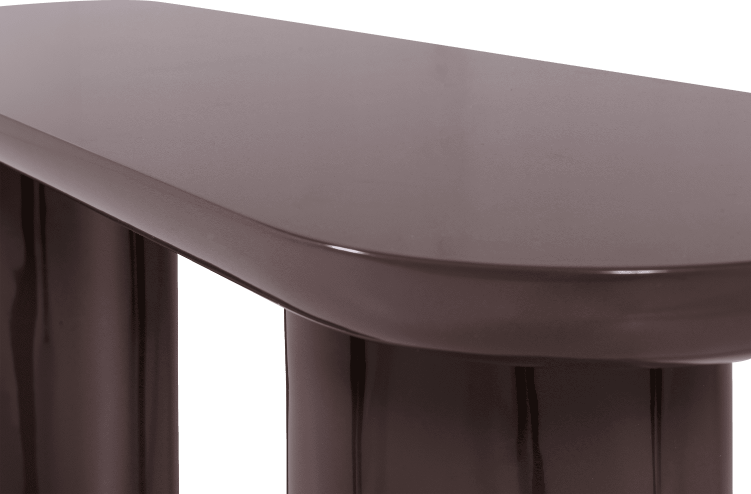 WOOOD Evara sidetable hout hoogglans donkerbruin Donkerbruin Wandtafel