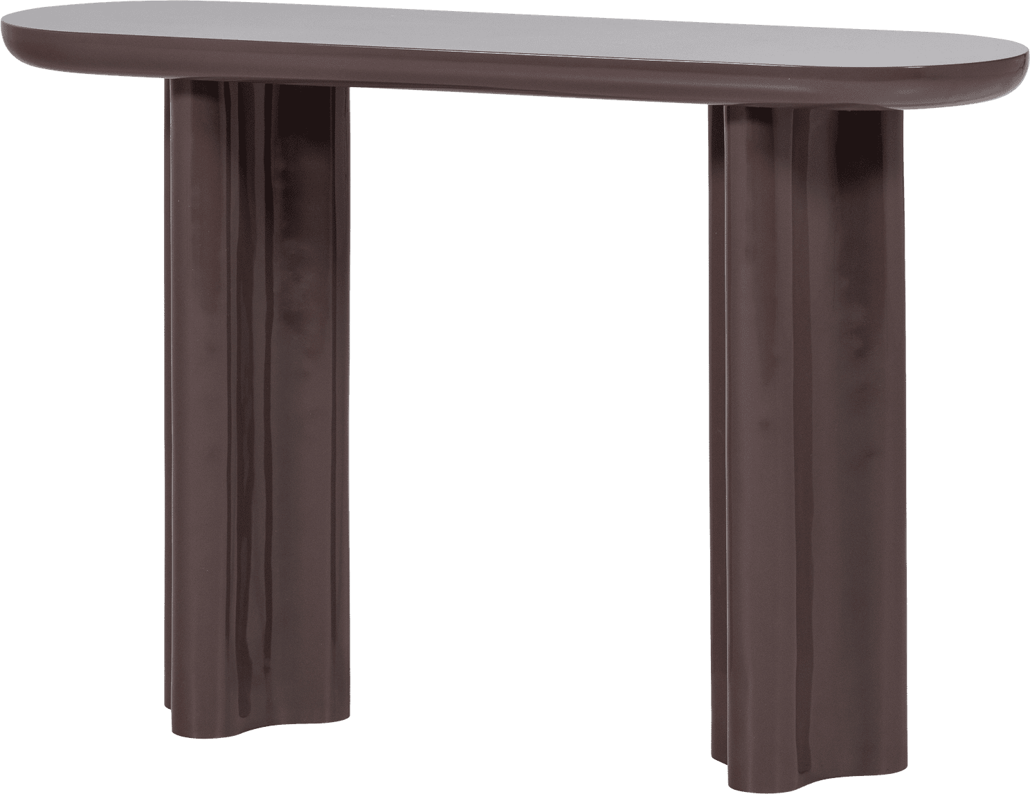 WOOOD Evara sidetable hout hoogglans donkerbruin Donkerbruin Wandtafel