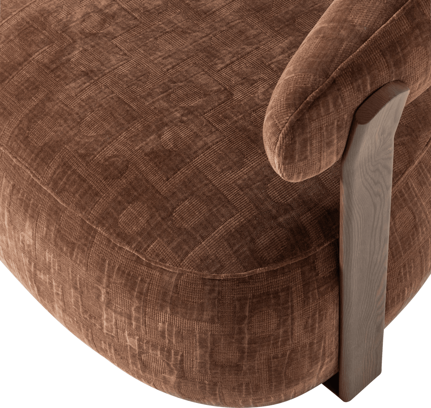 WOOOD Foon fauteuil 3d structuurstof bruin Bruin Fauteuil