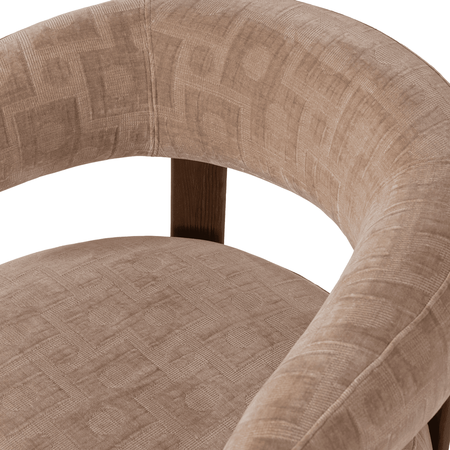 WOOOD Foon fauteuil 3d structuurstof zand Bruin|Beige Fauteuil