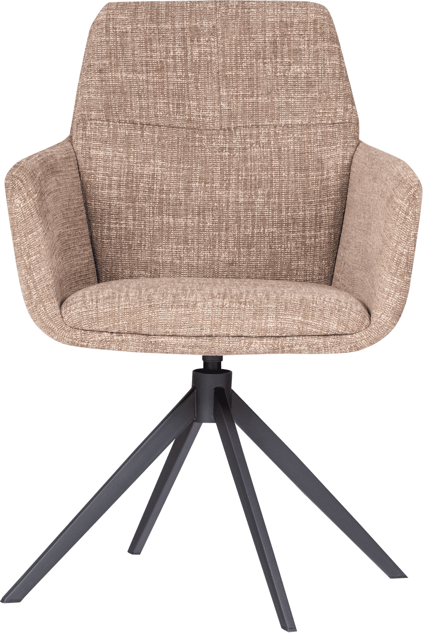 WOOOD Grant eetkamerstoel zand melange Bruin|Beige Eetkamerstoel