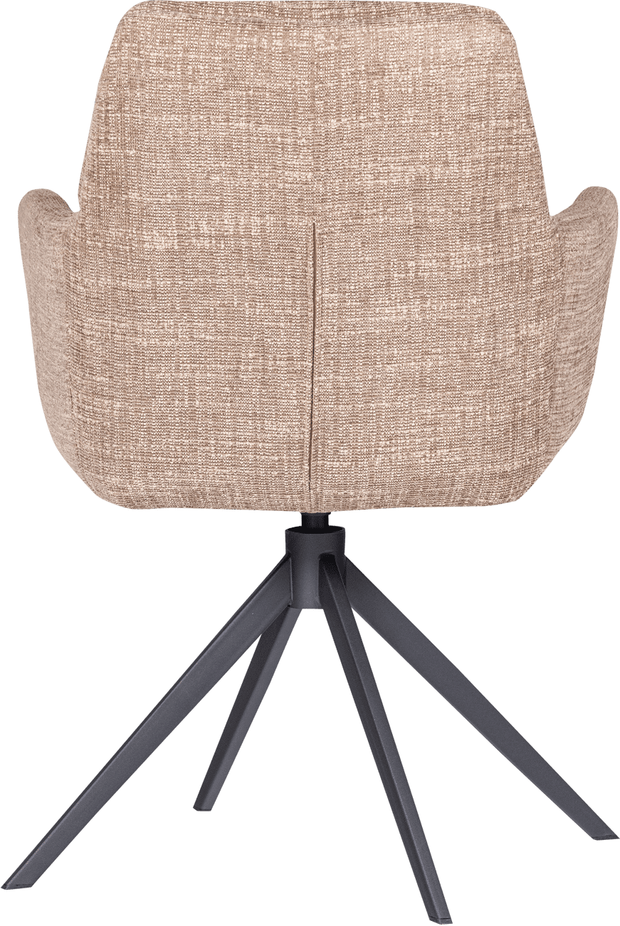 WOOOD Grant eetkamerstoel zand melange Bruin|Beige Eetkamerstoel