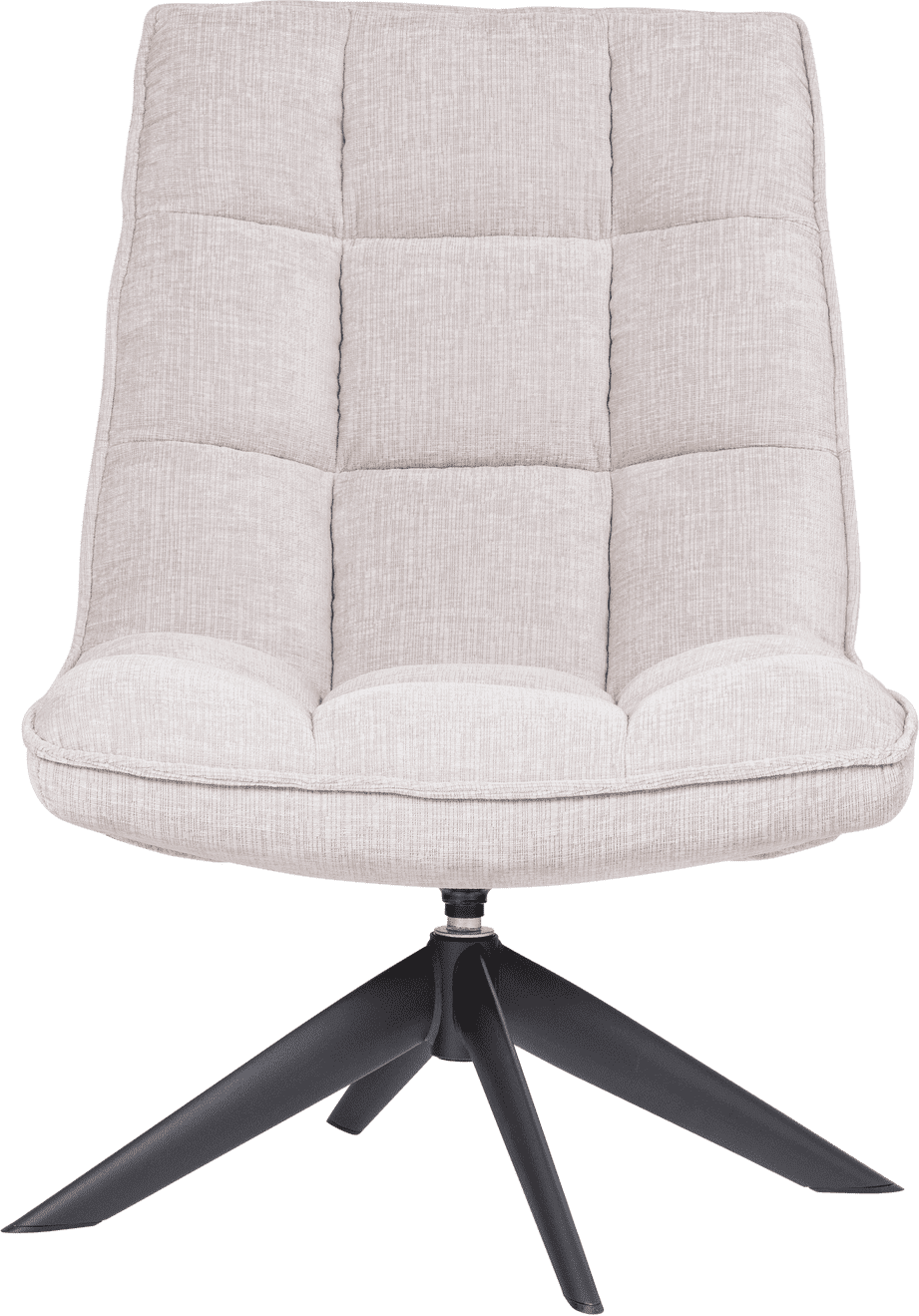 WOOOD Jouke draaifauteuil chenille structuur naturel Naturel Draaifauteuil