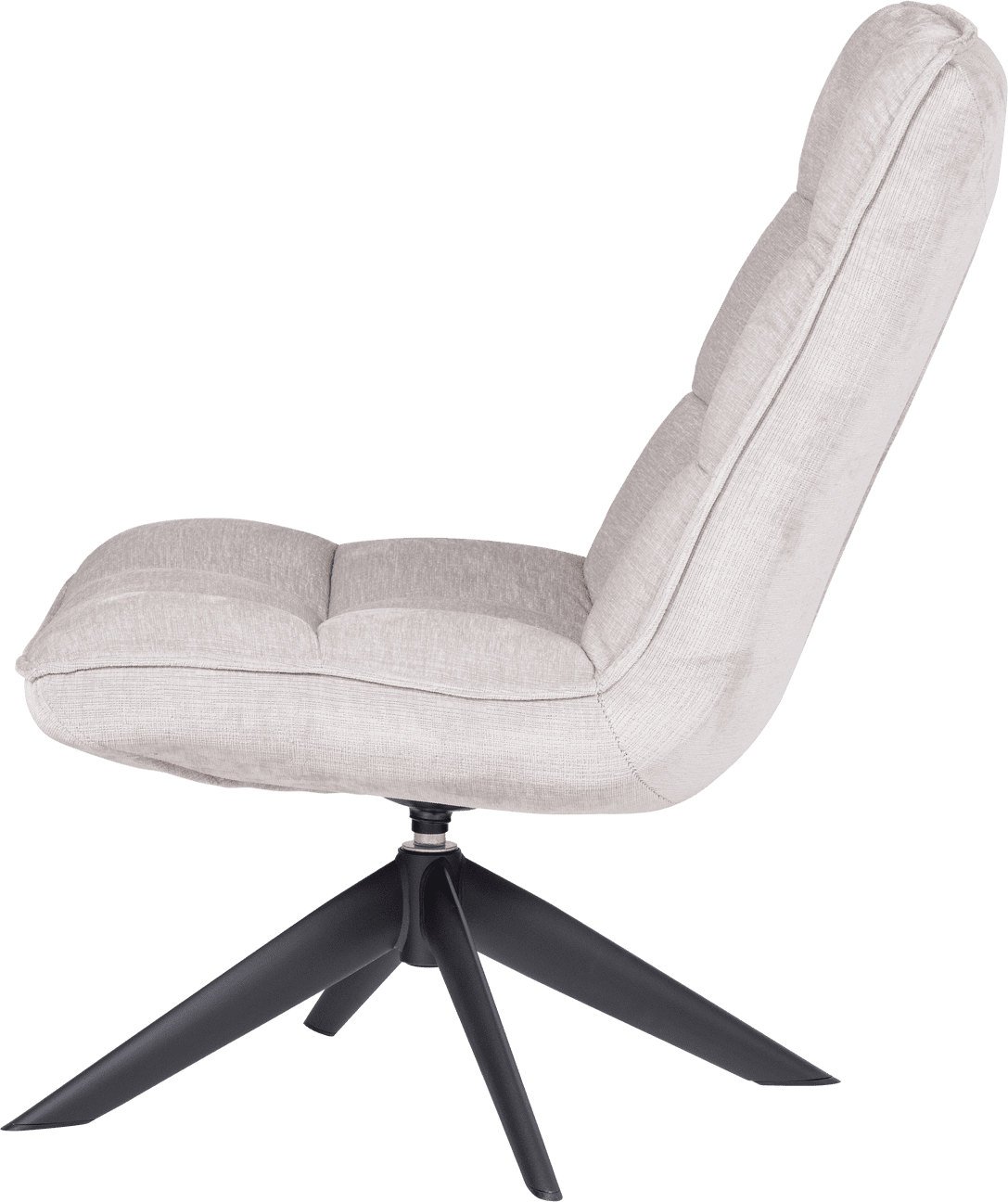 WOOOD Jouke draaifauteuil chenille structuur naturel Naturel Draaifauteuil