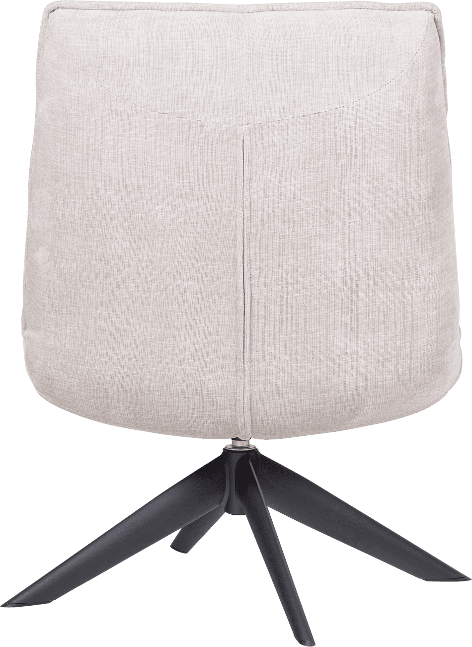WOOOD Jouke draaifauteuil chenille structuur naturel Naturel Draaifauteuil