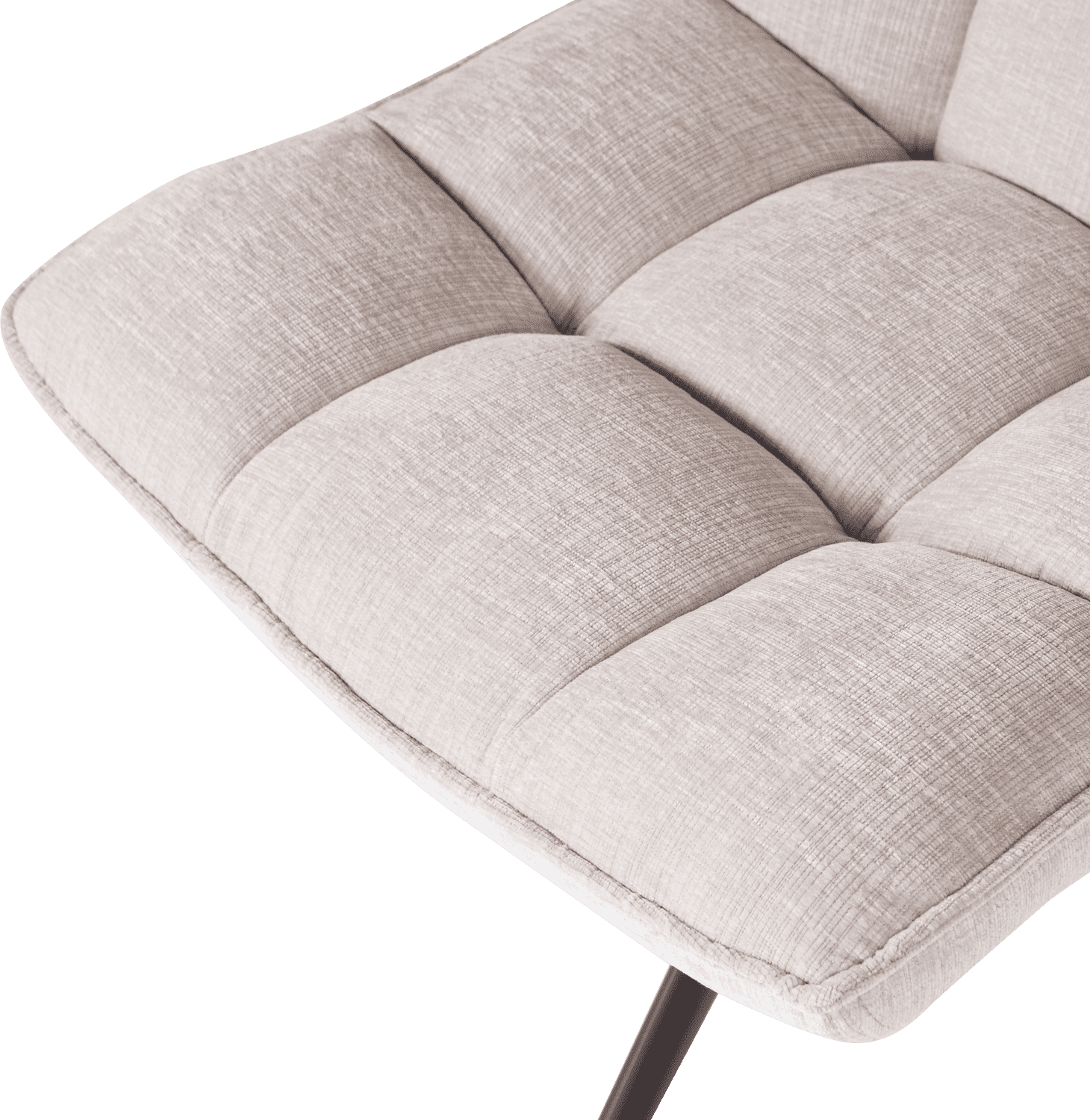 WOOOD Jouke draaifauteuil chenille structuur naturel Naturel Draaifauteuil