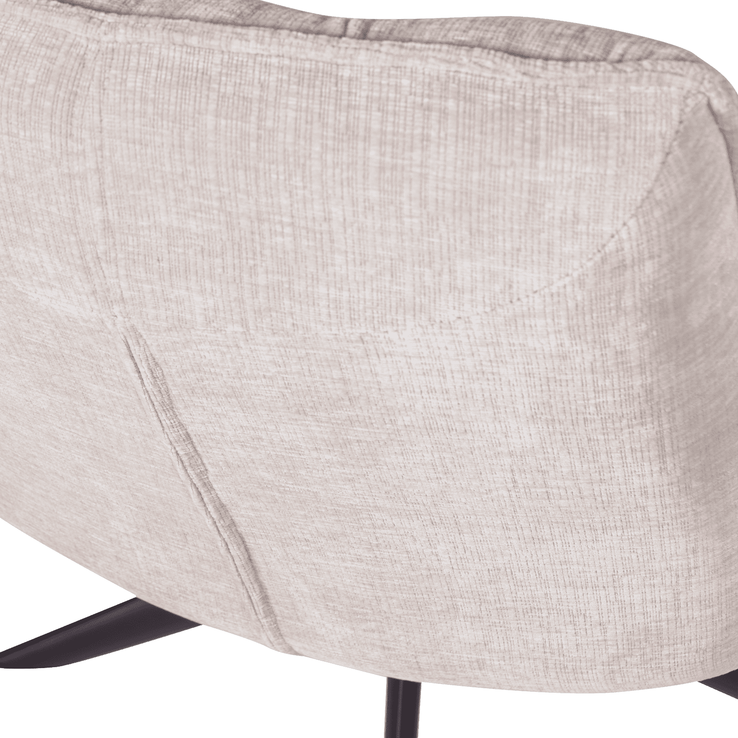 WOOOD Jouke draaifauteuil chenille structuur naturel Naturel Draaifauteuil