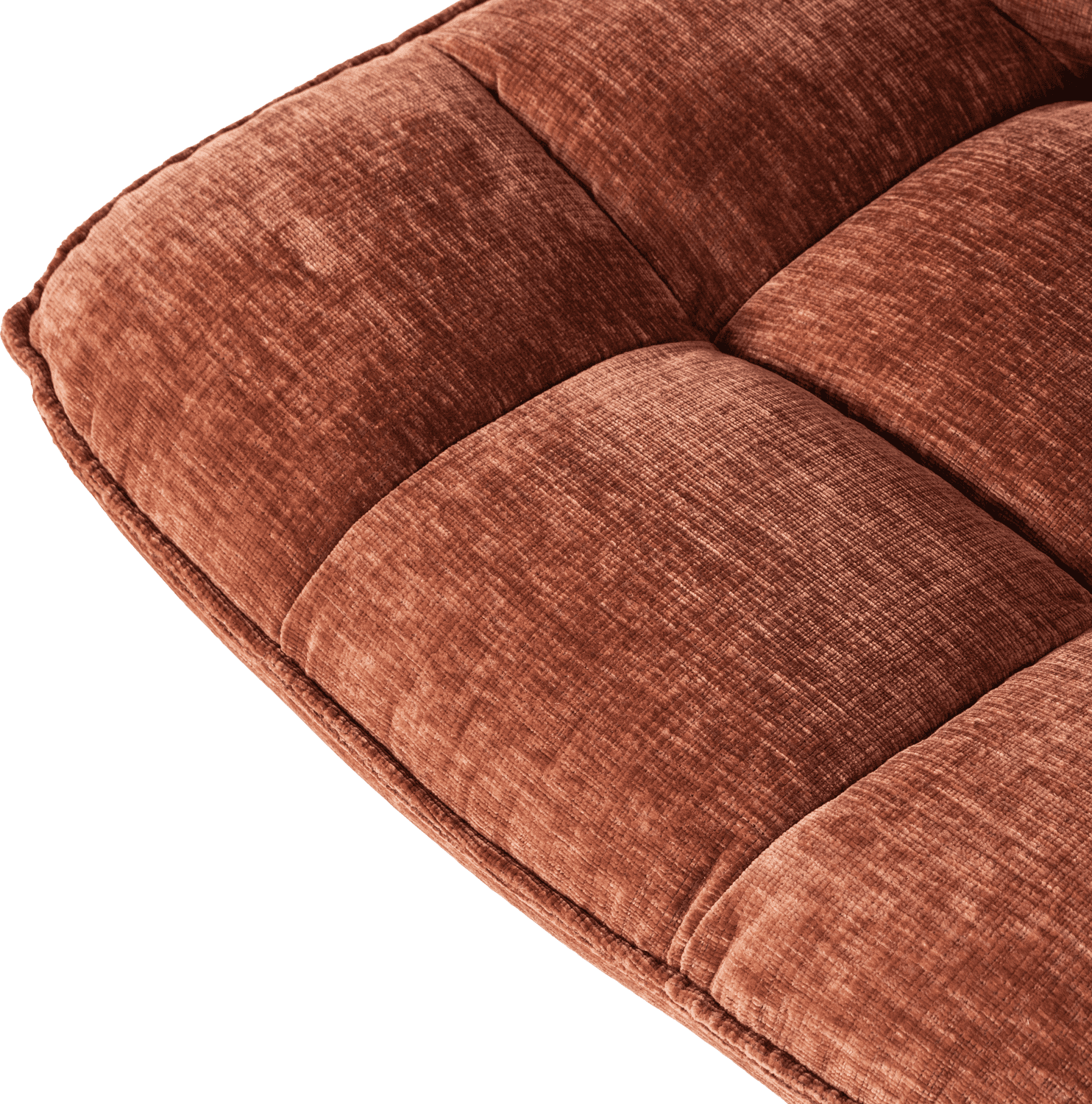 WOOOD Jouke draaifauteuil chenille structuur roestbruin Roestbruin Draaifauteuil