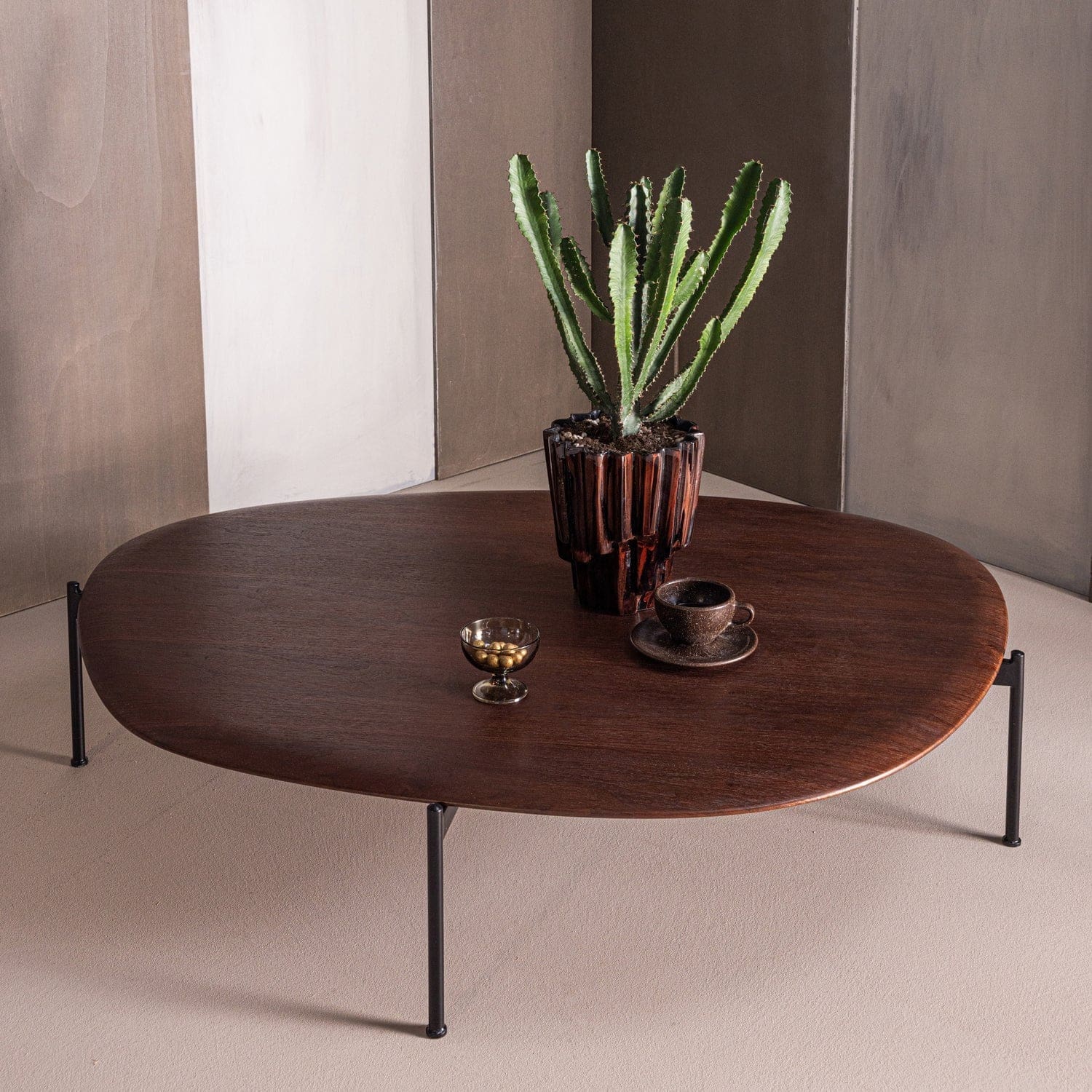 WOOOD Kota salontafel 26x121x79cm mdf/fineer bruin Bruin Salontafel