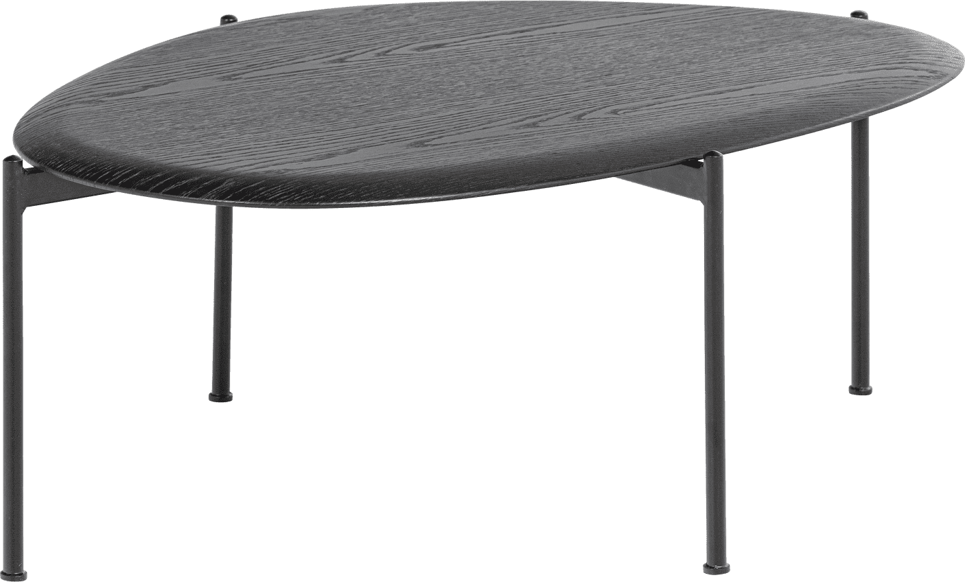 WOOOD Kota salontafel 36x92x68cm mdf/fineer zwart Zwart Salontafel