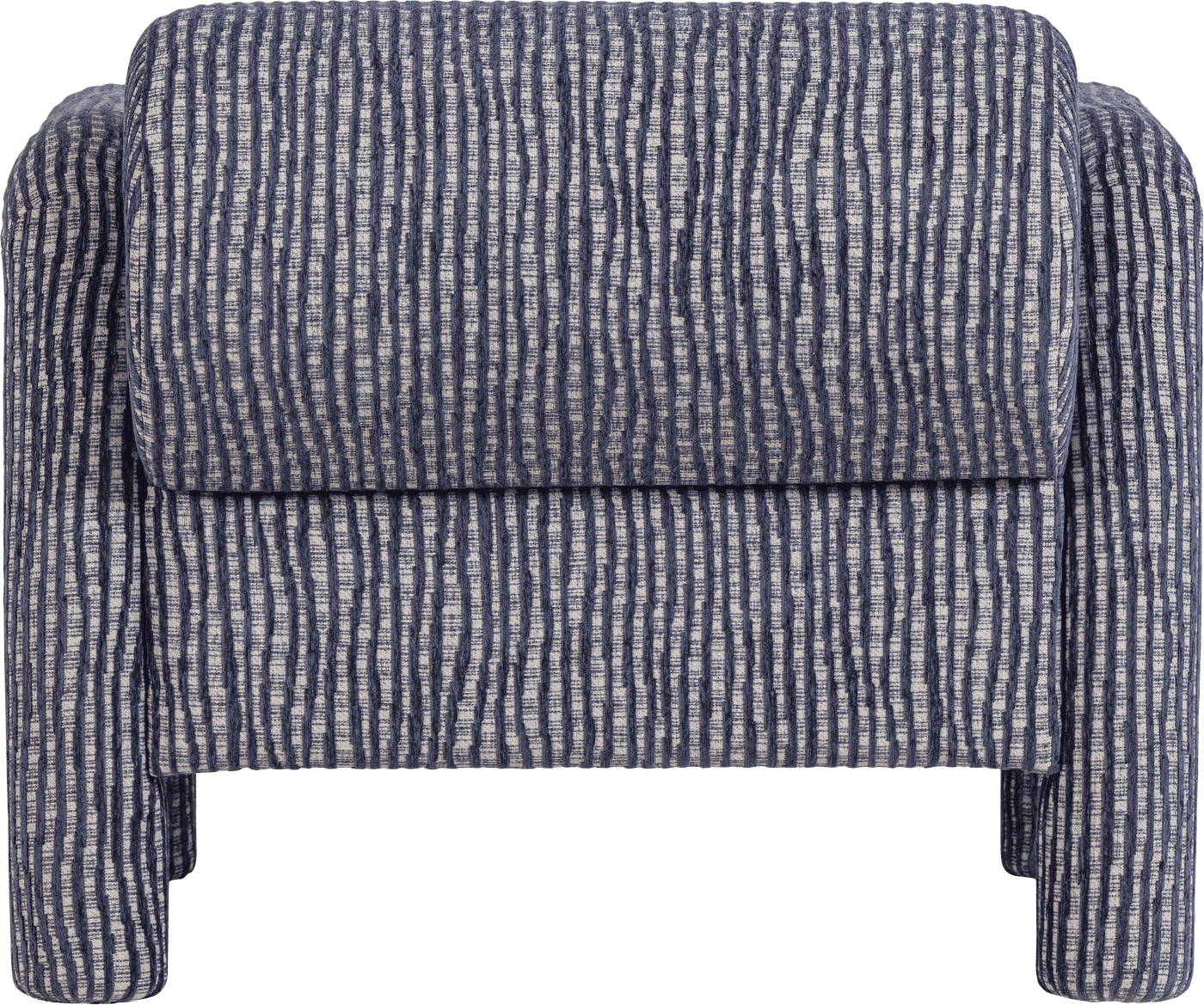 WOOOD Lenny fauteuil met dessin grijsblauw Grijs/blauw Fauteuil